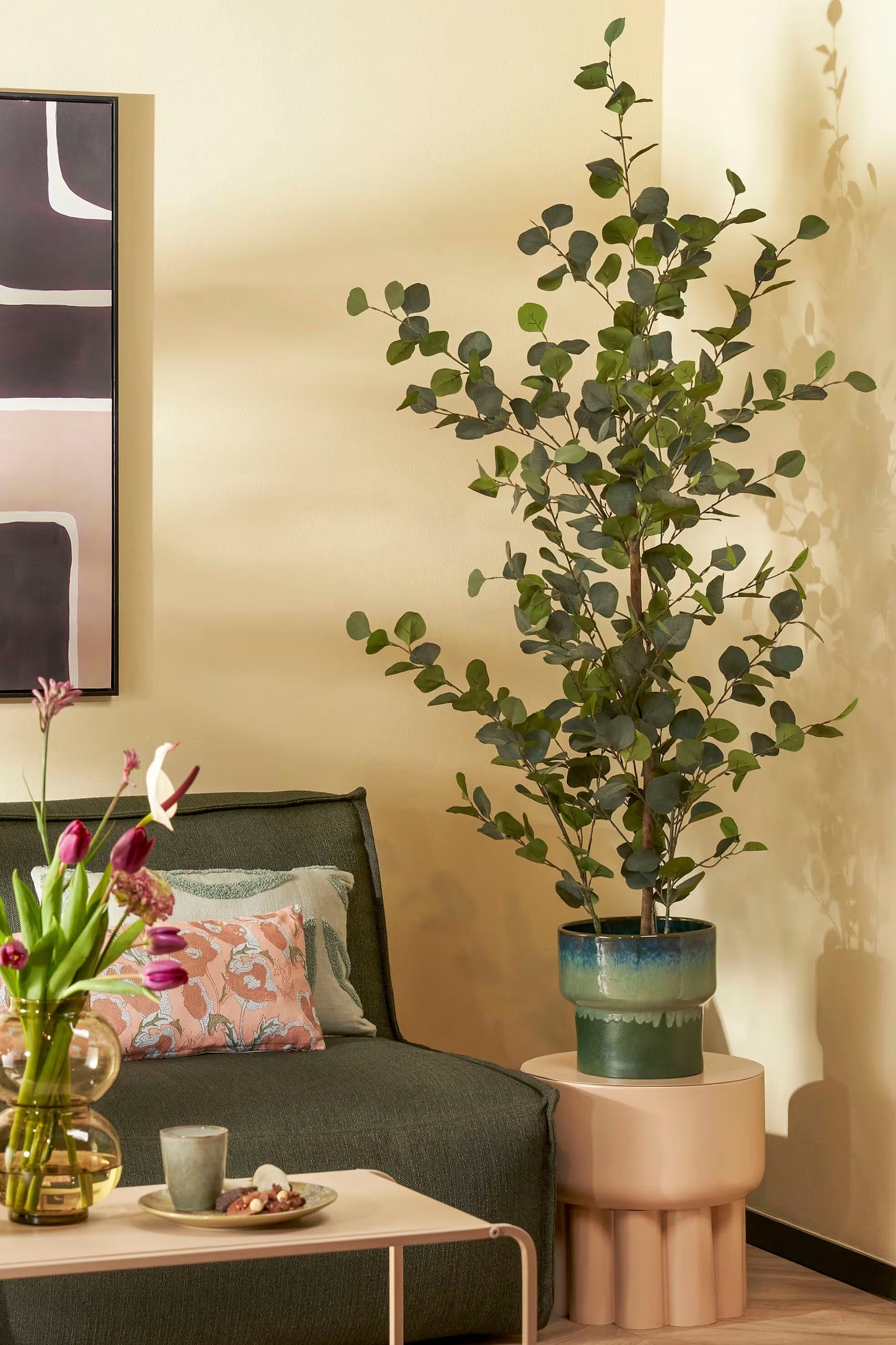 Eucalyptus - Eucalyptus plante artificielle vert en pot H150