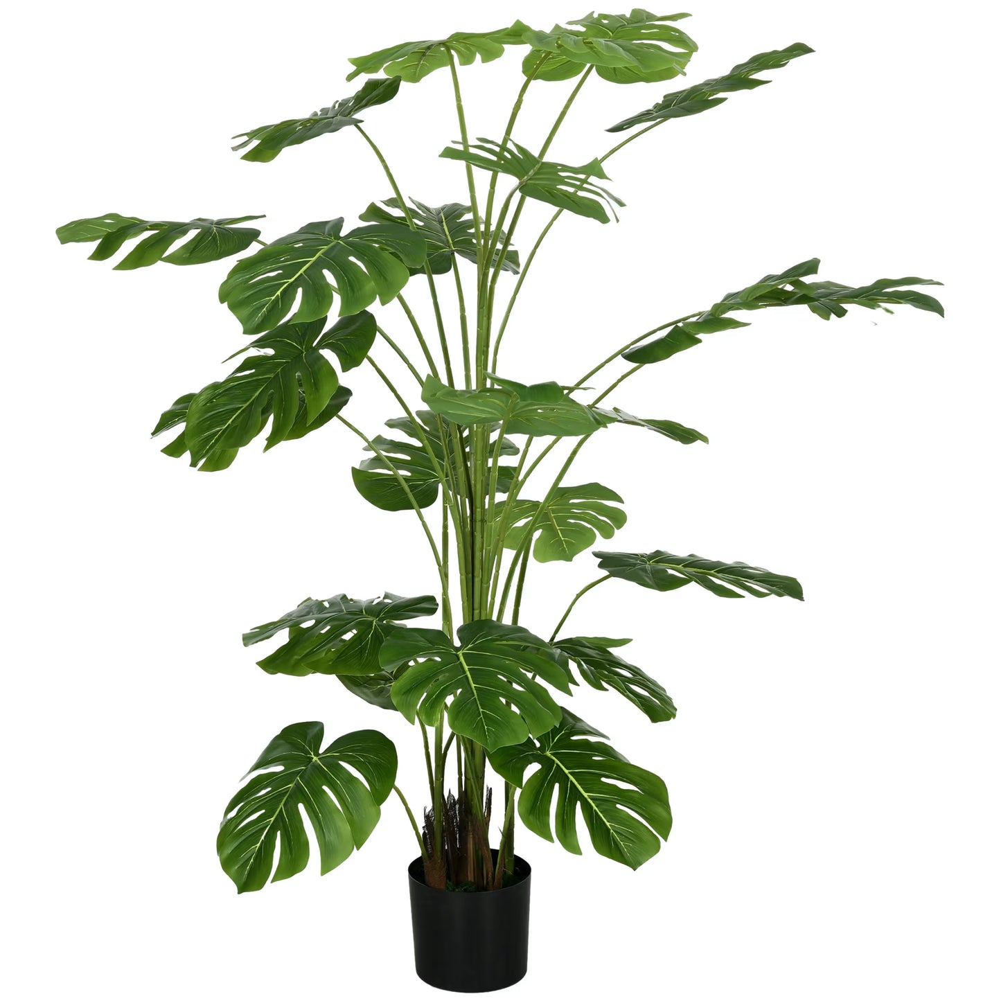 Homcom - Plante artificielle Monstera H.1,8 m feuilles de tortue grand réalisme