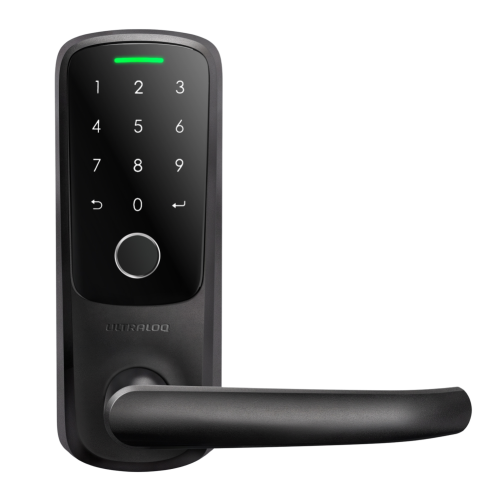 ULTRALOQ Latch 5 Built-in WiFi Keyless Entry Smart Lock with Fingerprint, Touch Digital Keypad, App Control-Black